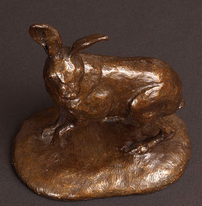 Wendy Hunt, Bronze, Hare Without frame image. Click to enlarge