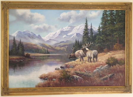 Wendy Reeves, Oil on canvas, Scottish Highland Landscape , click to enlarge