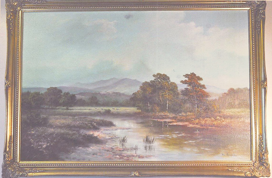 Wendy Reeves, Oil on canvas, Highland Scene, click to enlarge
