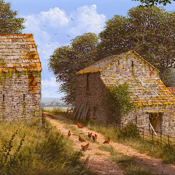 Edward Hersey, Off the Beaten Track, Original oil painting on panel