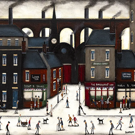 Sean Durkin, Tales from Beneath the Bridge, Original oil painting on panel